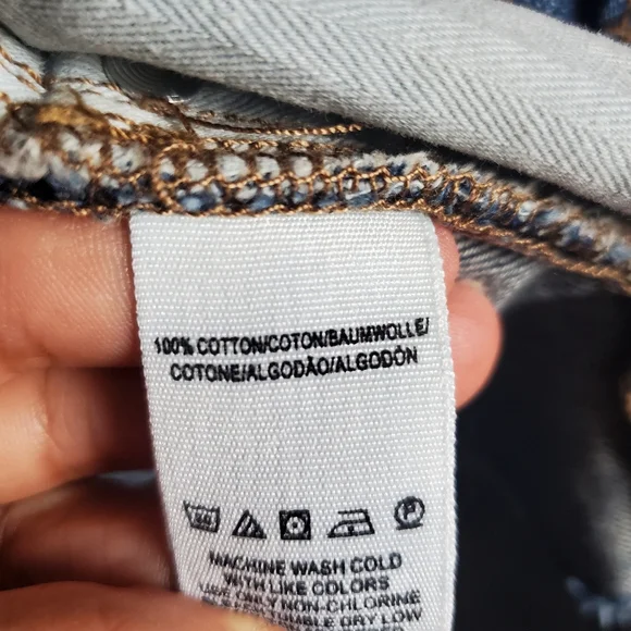 Free People Avery Blue Daisy Chain Lace Cutoff Frayed Denim Short Distressed 26 - Picture 9 of 12